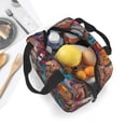 thumbnail image 4 of Lsque Fantasy Colorful Beast Pattern Lunch Bag Women/Men Insulated Lunch Box,Small Leakproof Cooler Food Lunch Containers Reusable High Capacity Lunch Tote Bags, 4 of 6
