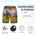 thumbnail image 5 of Balery Horse Sunflowers Mens Swim Trunks Swim Shorts for Men Quick Dry Inseam Beach Shorts with Compression Liner Pocket-Medium, 5 of 9