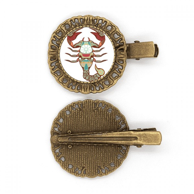 Scorpion Constellation Symbole du Zodiaque Épingle à Cheveux Broche Pince à Cheveux Barrette
