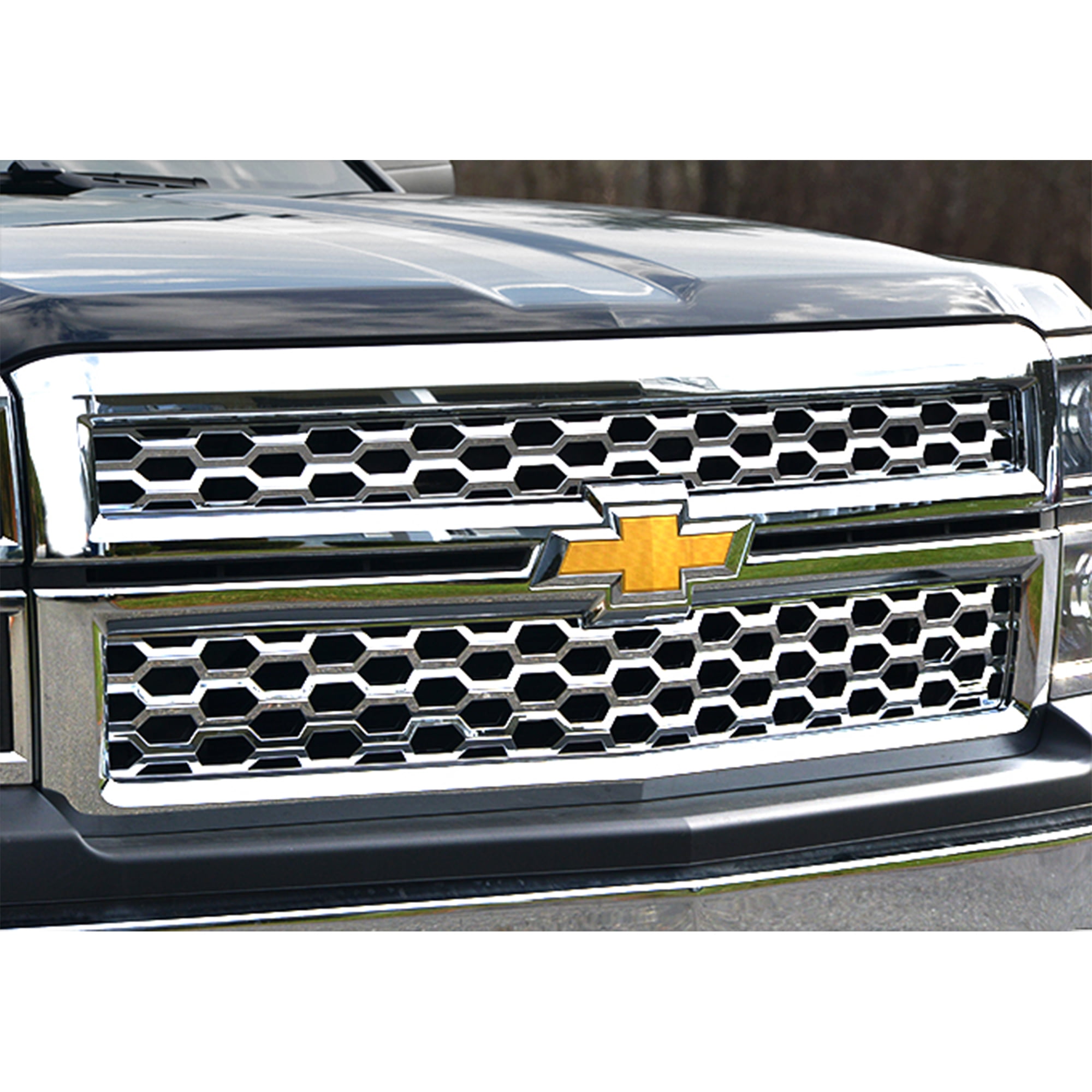 Front Grille Molding Primed For 2003-2006 Chevrolet Silverado 1500 2500HD 3500HD