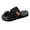 Black, variant on Women's Toe Loop Slide Sandals Crisscross Mesh Strap Platform Casual Summer Beach Shoes