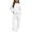 X126 White, variant on Glisme Girls Outfit Set Solid Color Long Sleeve Hooded Tops With Pocket Pants Outfit Durable Wear Girls Set Size 5-6 Years Black