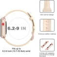thumbnail image 7 of Wearlizer Nude Slim Leather Apple Watch Bands 42mm 44mm 45mm Womens for iWatch SE Strap Thin Leisure Cute Bracelet Series 7 6 5 4 3 2 1, 7 of 7