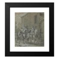 thumbnail image 2 of Jean-Baptiste Oudry 12x14 Black Modern Framed Museum Art Print Titled - The Arrival of the Operator in the Hotel (1727), 2 of 5