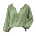 thumbnail image 3 of Womens Clothes Kelon Ladies Tops and Blouses Long Sleeve V Neck Lightweight Shirt Casual Going Out Top Fashion Tunics Trendy Flowy Clothing, S, 3 of 4