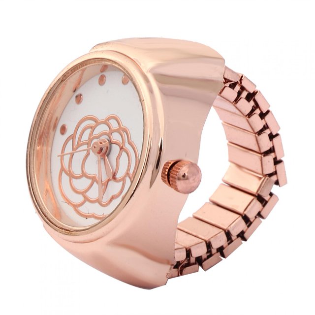 Hilitand Round Dial Ring Watch Ring Watch, Quartz Ring Watch, For Most Women Beautiful Girls