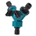 thumbnail image 3 of Water Splitter 16mm Y Shape Irrigation Pipe Hose Connector 3-Way Plastic Garden Valve with Switch, 3 of 6