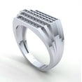 thumbnail image 2 of Genuine 5ctw Round Cut Diamond Mens Personalized 5Row Anniversary Wedding Band Solid 10K Rose, White or Yellow Gold J SI2, 2 of 3