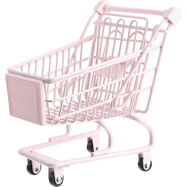 Carrito de compras pequeño para niños pequeños, juguete de simulación de carrito de supermercado