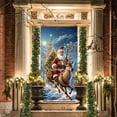 thumbnail image 6 of Diceymbol Christmas Door Cover Decoration 35x70 Inch Holiday Polyester Door & Wall Decor Festive Front Entry Display for Xmas Parties, 6 of 7