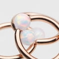 thumbnail image 3 of Rose Gold Fire Opal Basic Bendable Twist Hoop Ring, 3 of 4
