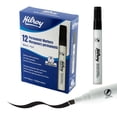 thumbnail image 1 of Hilroy Permanent Markers, Permanent Marker, Low Odour Ink, Chisel Point, Black, 12 Pack, 1 of 6