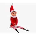 thumbnail image 3 of Muñeco elfo navideño de 42 cm para niños, minimuñecos elfos de juguete para Navidad, pequeños elfos articulados que se sientan en los estantes con piernas colgantes, 3 of 5