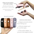 thumbnail image 3 of UYGDUY-silicone makeup brush holder travel case- A storage & makeup bag organizer for brush sets & makeup tools to protect make up accessories & bag, Pink(7.8 * 3.15 * 1"), 3 of 3