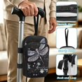 thumbnail image 5 of COEQINE Large Capacity Forearm Crutch Bag for Seniors Beautiful Dragonfly Elbow Crutch Attachment, Zipper Pouch, 2 Pockets, Lightweight, for Walking Cane & Hiking Stick, 5 of 7