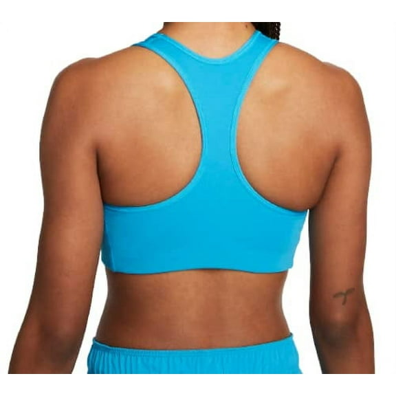Nike Women's Plus Size Swoosh Padded Sports Bra Laser Blue/White 2X BV3636-448