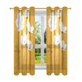 thumbnail image 7 of Yayeee Window Curtains Light Filtering 63"x52" Grommet Panel Pair Home Living Room Decor, White Flowers, 7 of 7