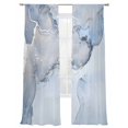 thumbnail image 2 of Sheer Curtain Panels Blue Marble Rod Pocket Voile Window Curtains Luxury Abstract Art Window Treatments Ligh Filtering Privacy Curtain Drapes for Bedroom Living Room 2 Panel Set 96 Inch Length,, 2 of 9