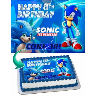 Sonic the Hedgehog Edible Cake Topper Image ABPID50395 – A Birthday Place