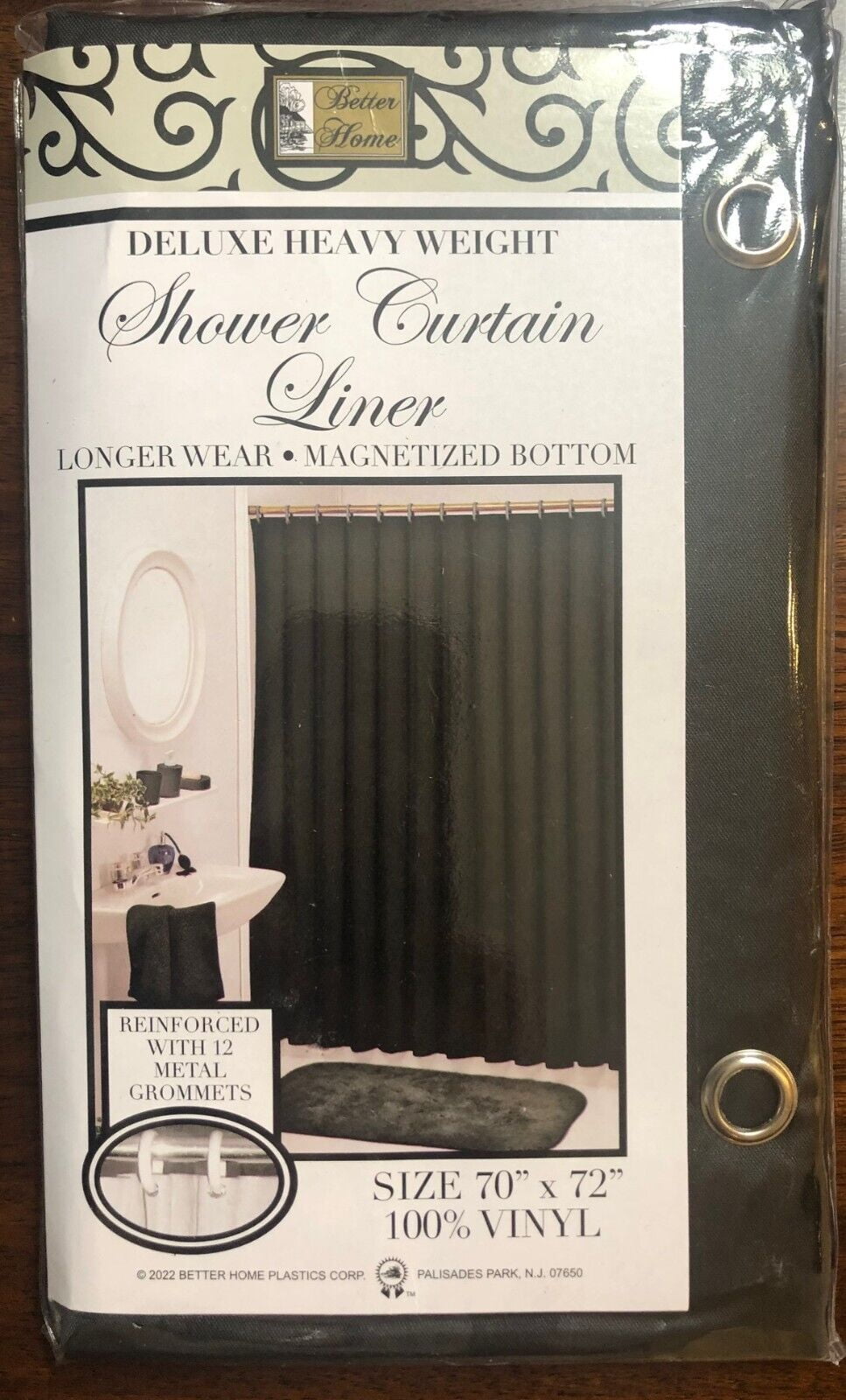 100Vinyl Deluxe Shower Curtain Liner "Mildew Resistant, Reinforced