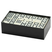 CHH 2312 Double 9 Jumbo Ivory Dominoes in Black Box, 8.25-inch Length