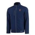 thumbnail image 2 of Men's Cutter & Buck Navy Cleveland Guardians Evoke Eco Softshell Recycled Full-Zip Jacket, 2 of 3