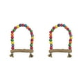 thumbnail image 4 of Youkk Compact And Easy To Carry Lovebird Budgie Cage Hanging Toy Bird Essentials Wood Wide Application 2Set, 4 of 6