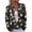 4Black, variant on Women's Crew Neck Long Sleeve Halloween Ghost Pumpkin Print Button Knit Cardigan Sweater for Fall Holiday Casual Wear