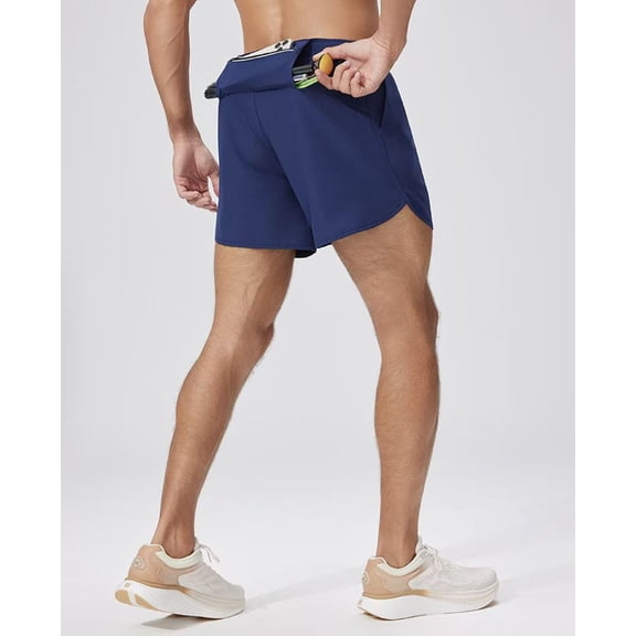 otnbgsr Men's running shorts, quick drying hiking shorts, elastic waist with 2 zippered pockets, outdoor travel casual wear