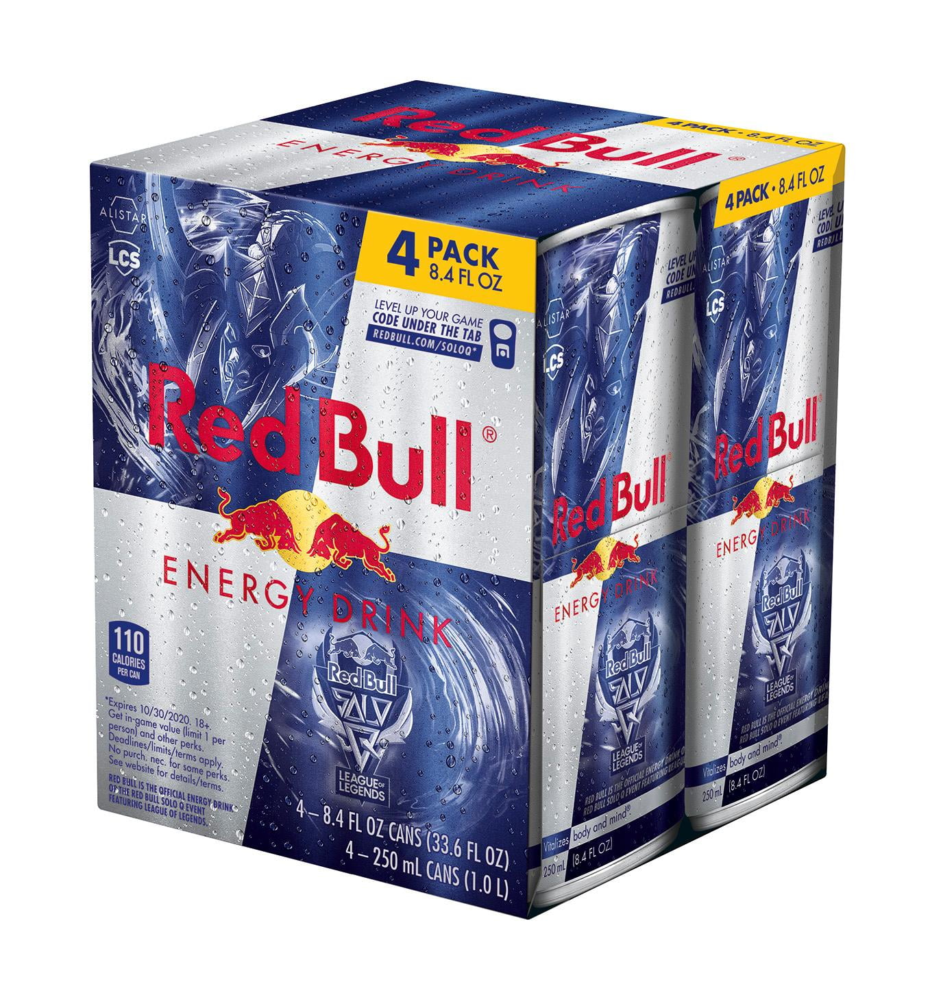 4 Cans Red Bull Energy Drink 8 4 Fl Oz