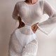thumbnail image 5 of Vestido Para Cubrir Bikini Ahueca hacia fuera el traje de baño Cubrir la playa europea Ropa de protección solar Cgtredaw para Mujer Blanco T XXL, 5 of 7