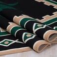 thumbnail image 4 of Allstar Black/ Green Woven Marijuana Leaf Printed Rug (5' 2" X 7' 1") - 5'2 x 7'1, 4 of 5