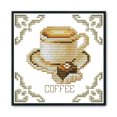 thumbnail image 3 of Cuadros Decorativos Kits de bordado DIY de lienzo estampado de 14 quilates de punto de cruz (postre de café J312) Ndcxsfigh  Nuevos Originales, 3 of 9