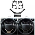 thumbnail image 3 of Steering Wheel Cover Steering Wheel Sticker Car Interior Trim 4Pcs/Set Carbon Fiber Steering Wheel Trim Cover Car Refitting Fits For  IS250 IS300 IS350 2014-2018Type B, 3 of 8