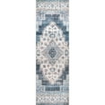 thumbnail image 2 of nuLOOM Dania Machine Washable Medallion Runner Rug, 2' 6" x 8', Navy, 2 of 2