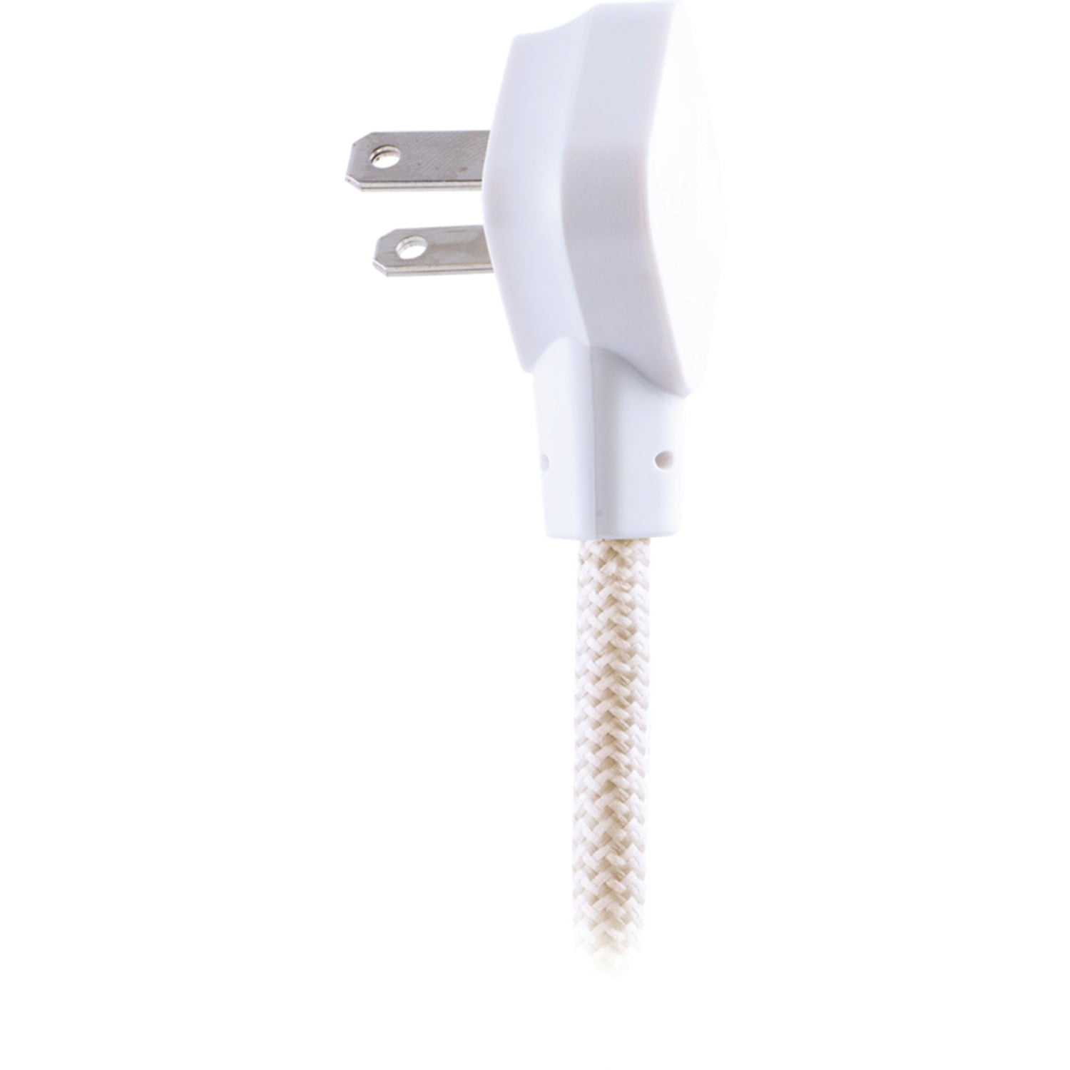 Cordinate 10ft. 3-Outlet Surge Protector, Tan/White, 10ft. Braided – 37916