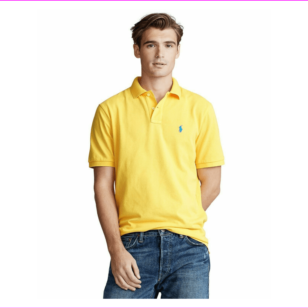 yellow ralph lauren polo shirt mens
