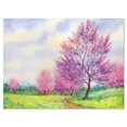 thumbnail image 2 of Purple Spring Landscape - Floral Art Canvas Print, 2 of 3