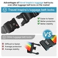 thumbnail image 2 of Correas de equipaje Travel Inspira con candado TSA para maletas de 50 a 81 cm, 2 of 9