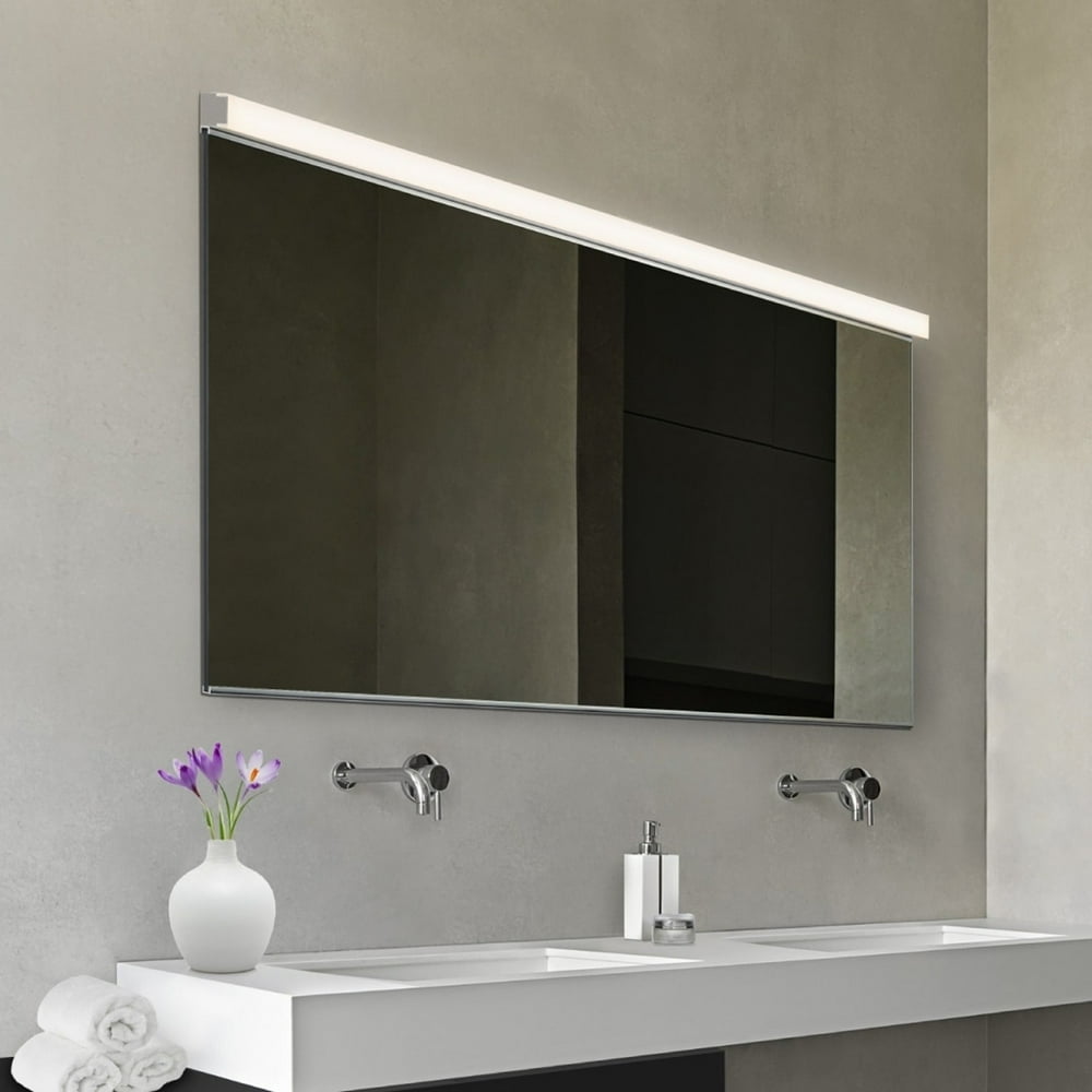 sonneman lighting vanity polished chrome 48inch slim led bath bar