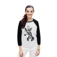 thumbnail image 2 of Thread Tank Hipster Giraffe Unisex 3/4 Sleeves Baseball Raglan White Black Small, 2 of 4