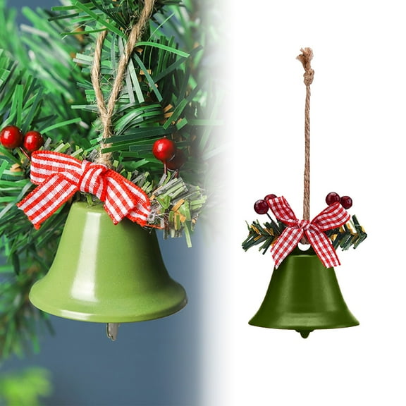 EZPXFCI Christmas Bells Ornament, 2.16In Tree Hanging Ornament Metal Jingle Bells with Berry for Door Yard Home Crafts Holiday Party Favors