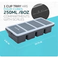 thumbnail image 5 of Silicone Freezer Tray With Lid - Soup Container Molds Large Ice Cube Tray- Makes 8 1 Cup Portions Cubes  2-pack Storage Food Soups & Meal Prep Oven Dishwasher -safe, 5 of 7