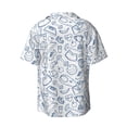 thumbnail image 5 of Uemuo Fitness Guru Pattern Cotton Linen Short Sleeve Shirts,Casual Lightweight Button Down Shirts,Vacation Beach Summer Tops-X-Large, 5 of 7