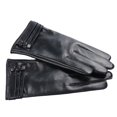 thumbnail image 1 of Guantes de cuero para mujer, de piel de oveja, para otoño e invierno, con pantalla táctil, resistentes al viento y cálidos, de polar, 1 of 1