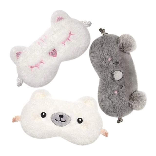 Soft Plush Sleep Mask Toy Cute Cartoon Design For Kids Bedtime Companion And Photo Prop