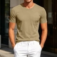 thumbnail image 3 of HAOTAGS Men’s Athletic T-Shirt Breathable Mesh Short Sleeve Running Shirts Moisture-Wicking Lightweight, with Pocket Crew Neck Tops Khaki Size 5XL, 3 of 10