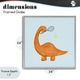 thumbnail image 4 of Stupell Industries Contemporary Baby Dino Playing Tennis Gray Framed Giclee Art, 24 x 24, by Lucille Price, 4 of 8