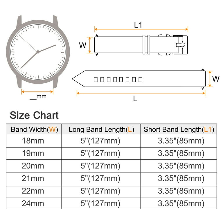Uxcell Silicone Watch Band 22mm Soft Rubber Waterproof Watch Strap