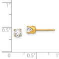 thumbnail image 3 of Inverness 24k Gold-plated 5mm Austrian Crystal Earrings, 3 of 3